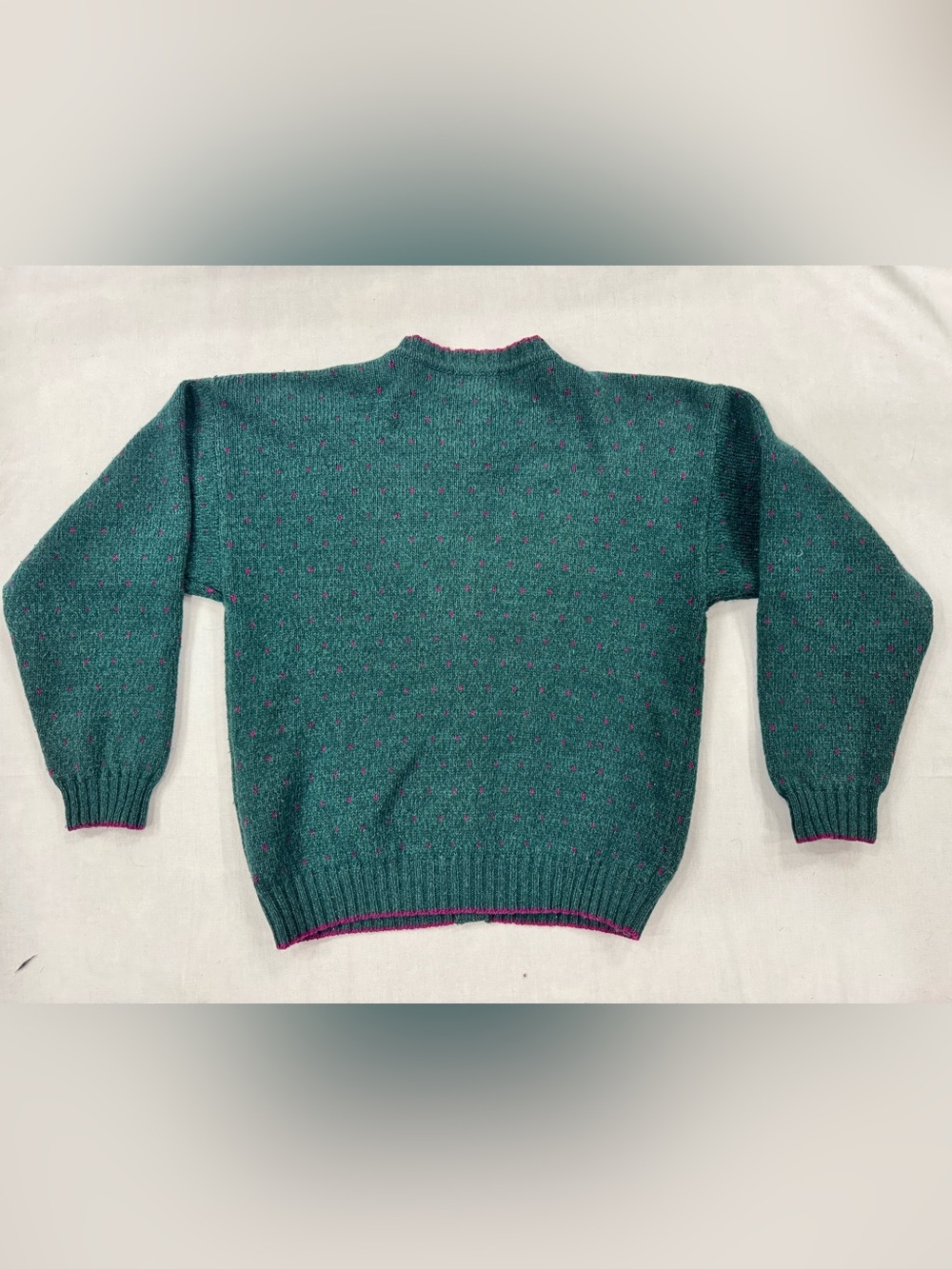 Vintage Woolrich Wool Blend Cardigan Sweater Buttons medium Green - Picture 2 of 6